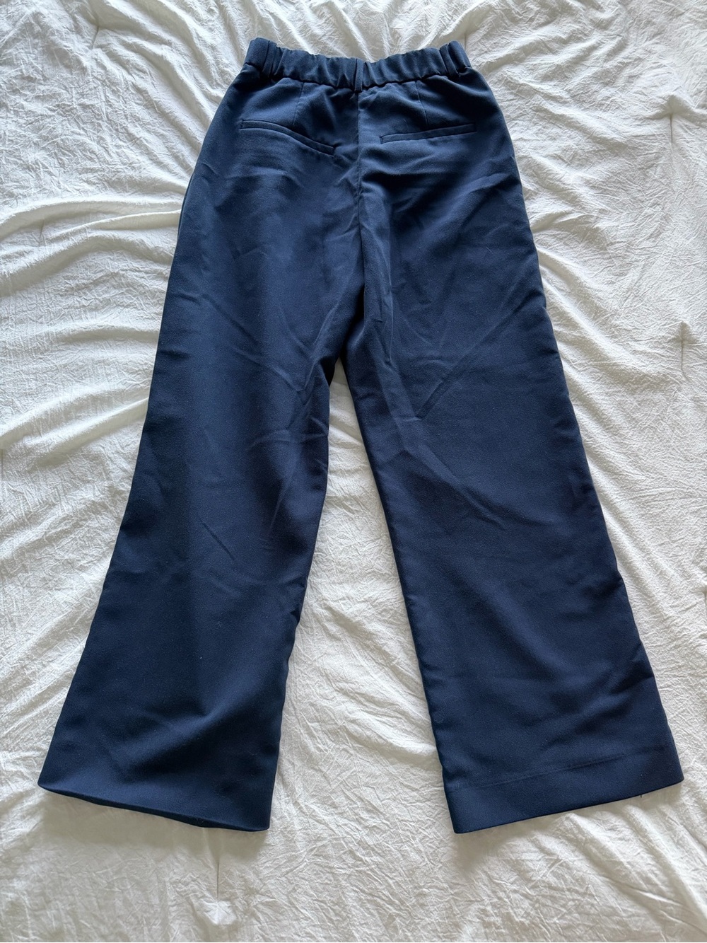 Abercrombie & Fitch Sloan Tailored Wide Leg Pants - Navy - Picture 4 of 11